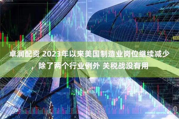 卓润配资 2023年以来美国制造业岗位继续减少，除了两个行业例外 关税战没有用